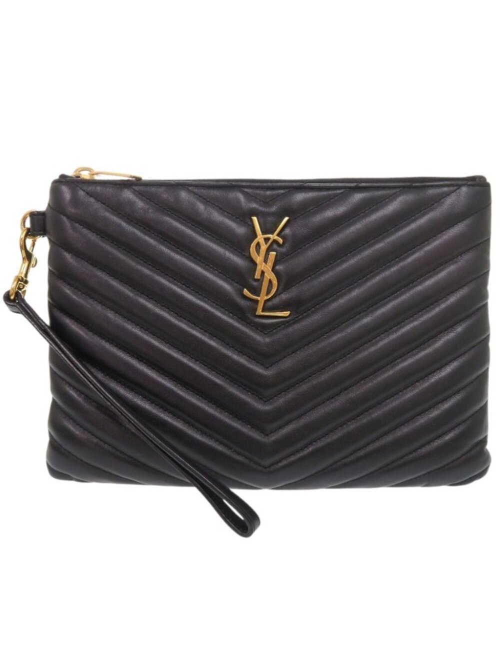 Saint Laurent Paris Cassandra Matelasse Leather Black Clutch